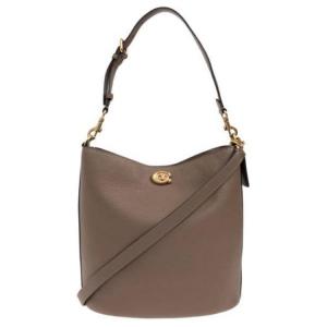 COACH Сумка-ведро из личиевой зернистой кожи через плечо женская большая коричневая, Basic Set (Bag+Dust Bag)