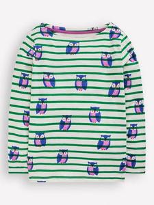 Детский хлопковый топ Ella в стиле бретон Mini Boden, Green
