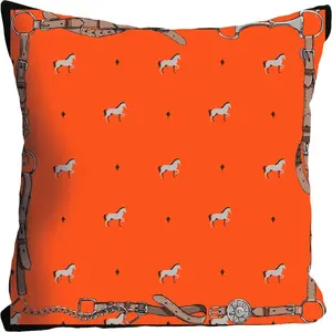 Декоративная подушка queence Лошади, чехол для подушки без набивки, 1 шт. Queence, Bunt + bedruckt