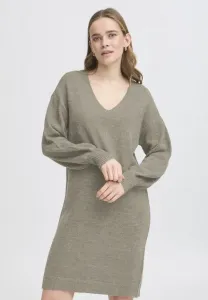 Вязаное платье, собранное в стопку Fransa, Dusty Olive Melange