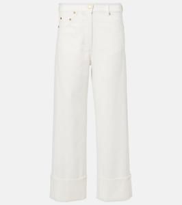 Укороченные джинсы Cervia со средней посадкой и широкими штанинами S Max Mara, White Denim