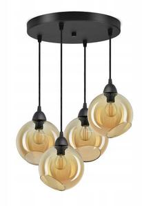 Подвесной светильник Kiki Design Bergen IV, 30x70x30x30 см цвет schwarz/gold/honig/durchscheinend