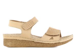 Сандалии на танкетке из полиэстера Casas, коричневый