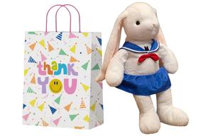 Мягкая игрушка в виде милого и игривого кролика-регулировщика морской полиции, плюшевая кукла, высота 35см/50см, длина 35см Mise