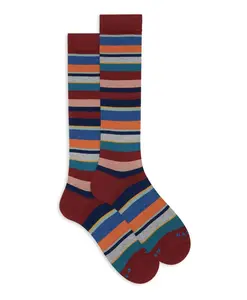 Полосатые длинные носки Gallo, мультиколор
