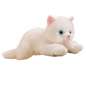 Милые музыкальные пищащие котятки плюшевые куклы 48см/38см/30см/20см высота OU DI PIG, белый