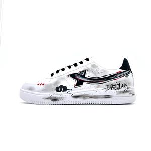 XTEP Мужские кроссовки для скейтбординга Air Force One с противоскользящей подошвой и износостойким покрытием, низкие, черные