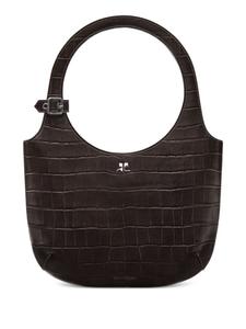 Courrèges сумка-тоут Holy с тиснением под крокодила, коричневый