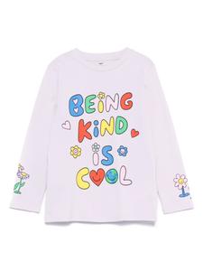 Футболка с цветочным принтом Stella McCartney Kids, фиолетовый