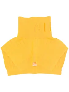 Шарф в рубчик с высоким воротником Nina Ricci, оранжевый