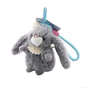 Плюшевый кулон с ароматом европейской норки в виде кролика высотой 11 см Barbne, серый