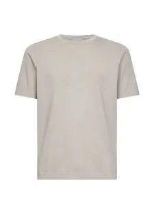 Футболка в рубчик с круглым вырезом D4.0, бежевый