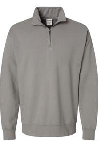 Толстовка ComfortWash by Hanes Garment-Dyed с застежкой-молнией на четверть длины, цвет concrete grey