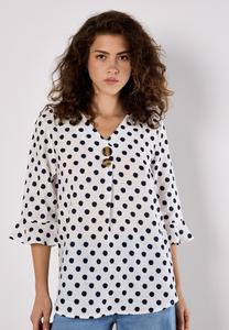 Туника POLKA DOT BELL SLEEVE Apricot, белый