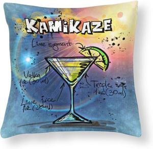 HighonHi Сатиновые наволочки Камикадзе для декоративных подушек с винтажными принтами и потайной молнией Pattern-9