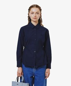 Эластичная рубашка с длинными рукавами и отделкой лентами