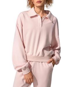 Женская толстовка оверсайз с воротником-поло Heirloom '89 LILYSILK, Blush-pink