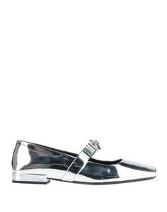 Балетки Versace, серебряный