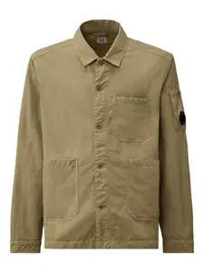 Рубашка-оверши́рт с декоративной линзой C.P. Company, серый