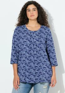 Топ Ulla Popken Long sleeved top, Dark Blue