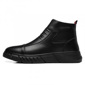 XIMO BULL Мужские черные зимние ботинки на шнуровке с меховой подкладкой, цвет Black Fleece-Lined