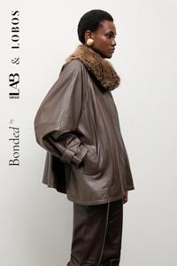 Кожаная куртка bonded by & lobos Answear.LAB, коричневый