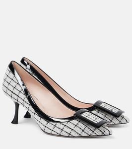 Туфли-лодочки Viv in the City 65 букле Roger Vivier, Bianco+Nero