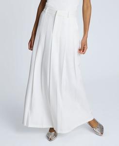 Женская плиссированная макси-юбка с застежкой-молнией спереди Kenneth Cole, Pure White