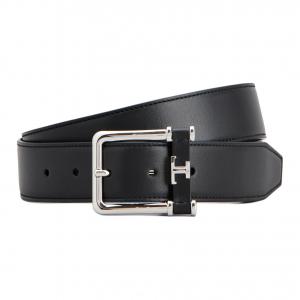 TOD'S Кожаный ремень мужской black brown ширина 3,6 см