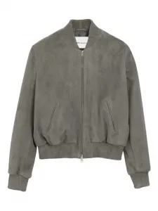 Куртка на молнии с монограммой Ami de Coeur AMI Paris, серый