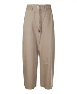 Широкие укороченные джинсы Studio Nicholson, коричневый