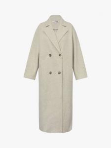 Двубортное пальто из ши A-VIEW, песочный