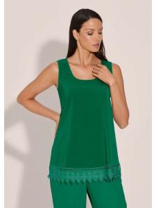 MADELEINE Топ с кружевом яблочно-зеленого цвета