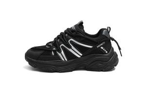 Кроссовки мужские толстые низкие черный Meiretu