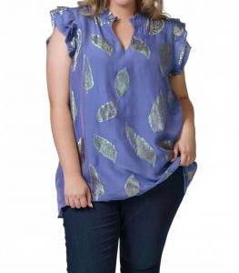 Блузка Megan в галактическом пурпуре EMILY LOVELOCK, фиолетовый