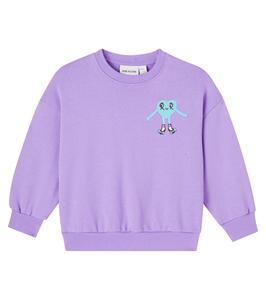 Вышитый хлопковый джерси свитшот Mini Rodini, Purple