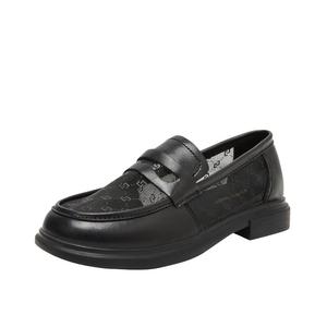 ZHR Женские лоферы бежево-черные, цвет Black