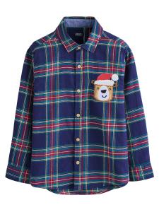 Рубашка на пуговицах классического кроя Next, темно-синий