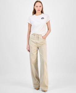 Женские джинсы с широкими штанинами BOSS Orange, Rustcopper