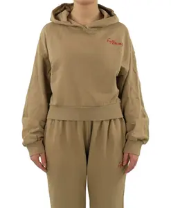 Короткая толстовка с капюшоном Follovers, коричневый