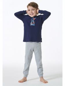 Schiesser Пижама темно-синего/серого цвета