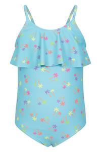 Легкий быстросохнущий эластичный пляжный купальник с принтом и оборками Mountain Warehouse, синий