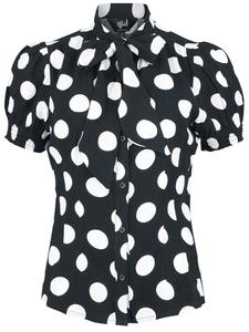 Блуза Hell Bunny Dolores Blouse, черно-белый