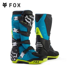 FOX Новая модель американских мотосапог Motion Off-Road для эндуро, гибкие и удобные с технологией Active Axle, сине-зеленый цвет, размер 43