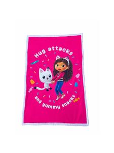 Флисовое одеяло для кукольного домика Gabby's - уютное одеяло из шерпы, 150 x 100 см, розового цвета Gabby's Dollhouse