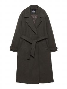 Pull&Bear Межсезонное пальто в темно-коричневом цвете