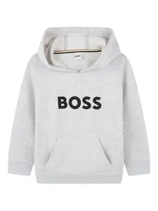 Худи с логотипом Boss, серый