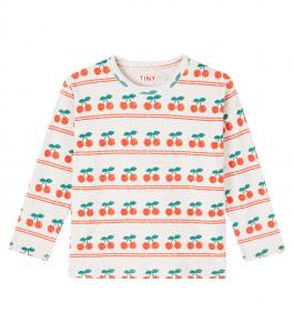 Футболка из хлопковой смеси с принтом вишни Tinycottons, Cherry