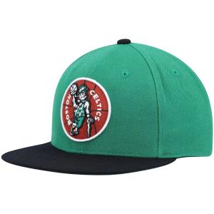 Мужская двухцветная бейсболка Snapback 2.0 Mitchell & Ness Kelly Green/Black Boston Celtics Hardwood Classics Team