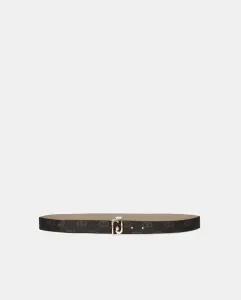 Двухсторонний ремень с логотипом LIUJO, серо-коричневый